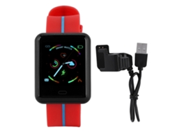 Pulseira inteligente F5 vermelha com monitoramento de frequência e pressão | EOOCOO | EOOCOO