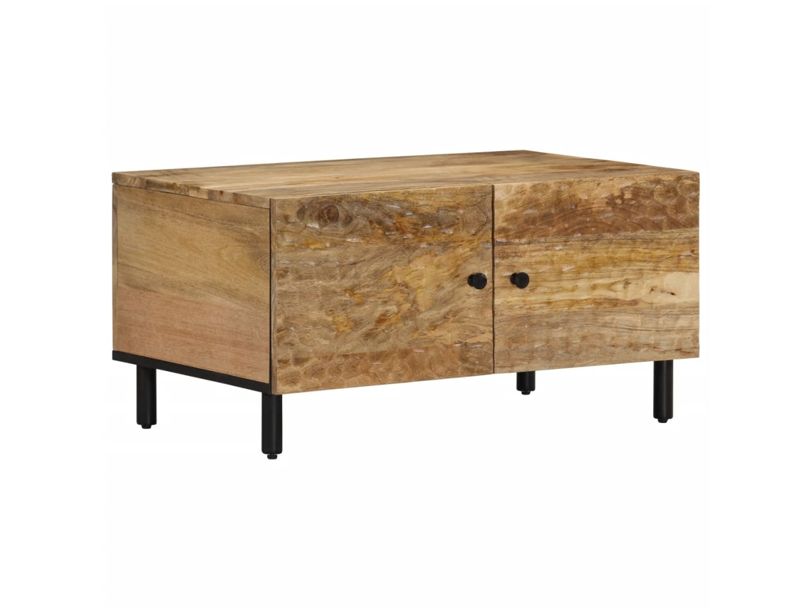 Vidaxl Mesa De Centro 80x50x40 Cm Madeira De Mangueira Maciça