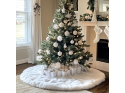 Tapete Artificial Branco Para Árvore De Natal De 91 Cm (36 Polegadas), Perfeito Para Festas De Natal E Decoração De Árvores Natalinas.