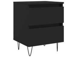 Mesa de Cabeceira em Derivados de Madeira Preto MAISON EXCLUSIVE (40x35x50 cm)