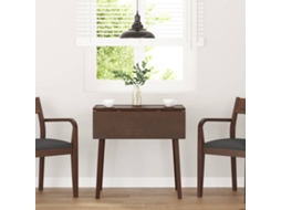 Vidaxl Mesa De Jantar Madeira Seringueira Maciça Castanho