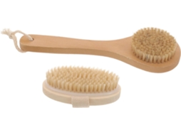 Conjunto De 2 Escovas Banho Esfoliantes Para O Corpo Com Cerdas Macias, Adequadas Para Uso A Seco Ou Molhado, Para Uma