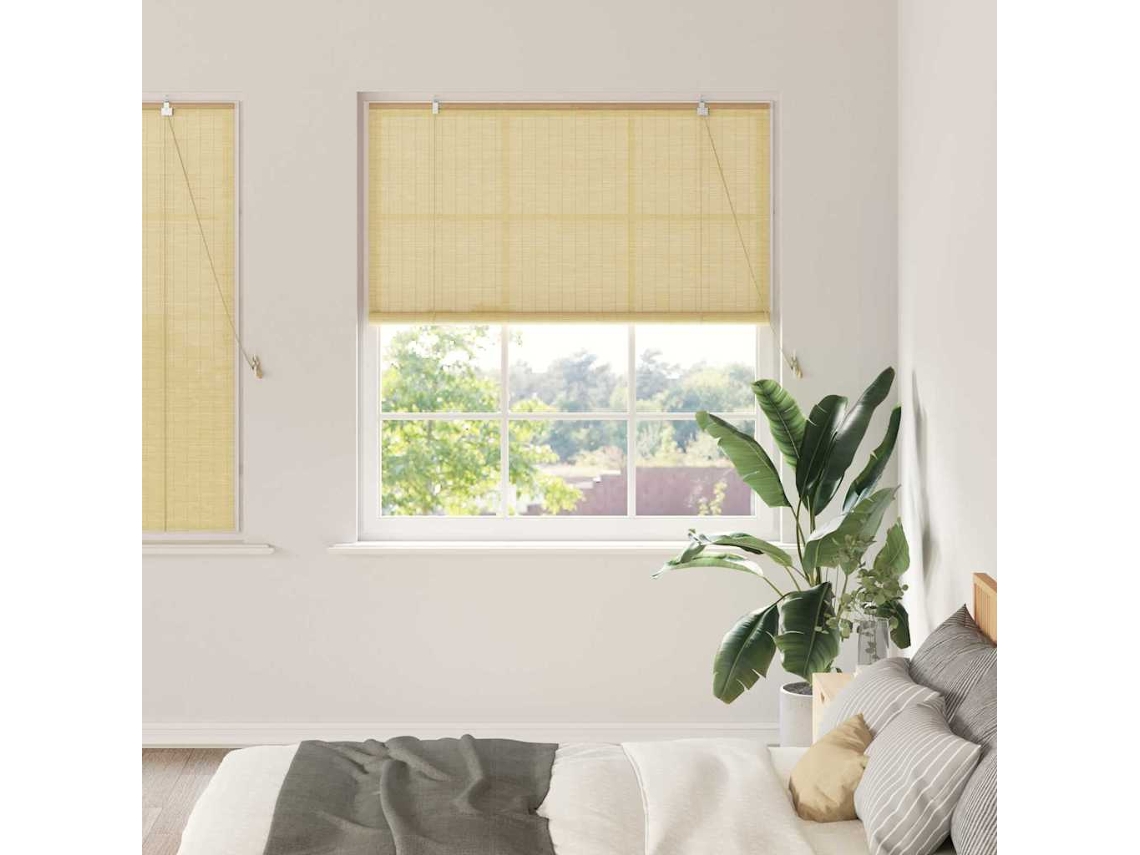 Vidaxl Estores De Rolo Natura 150 X 160 Cm Bambu