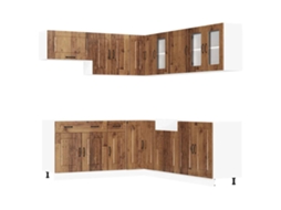 Conjunto de 11 Armários de Cozinha Madeira Velha MAISON EXCLUSIVE
