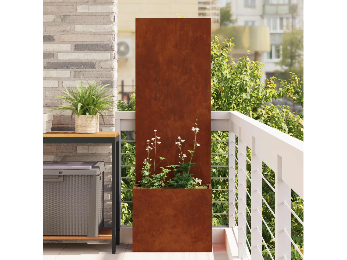 Vidaxl Tela De Privacidade Para Jardim Ferro Enferrujado Aço Corten