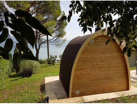 Sauna ao ar livre Pod Sauna térmica de madeira