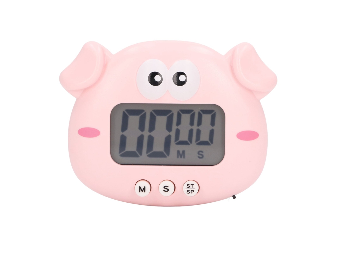 Timer Digital Cartoon LAXISCREED Cozinha Rosa Porco