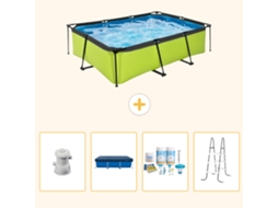 Piscina Exit Retangular 220x150x65 Cm 5 peças Scb64 EXIT TOYS