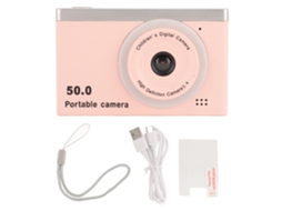 Câmera Digital 40mp 1080p Tela De 2.4 Polegadas Zoom 8x Lentes Duas Compacta Para Estudantes Selfie Viagens Rosa