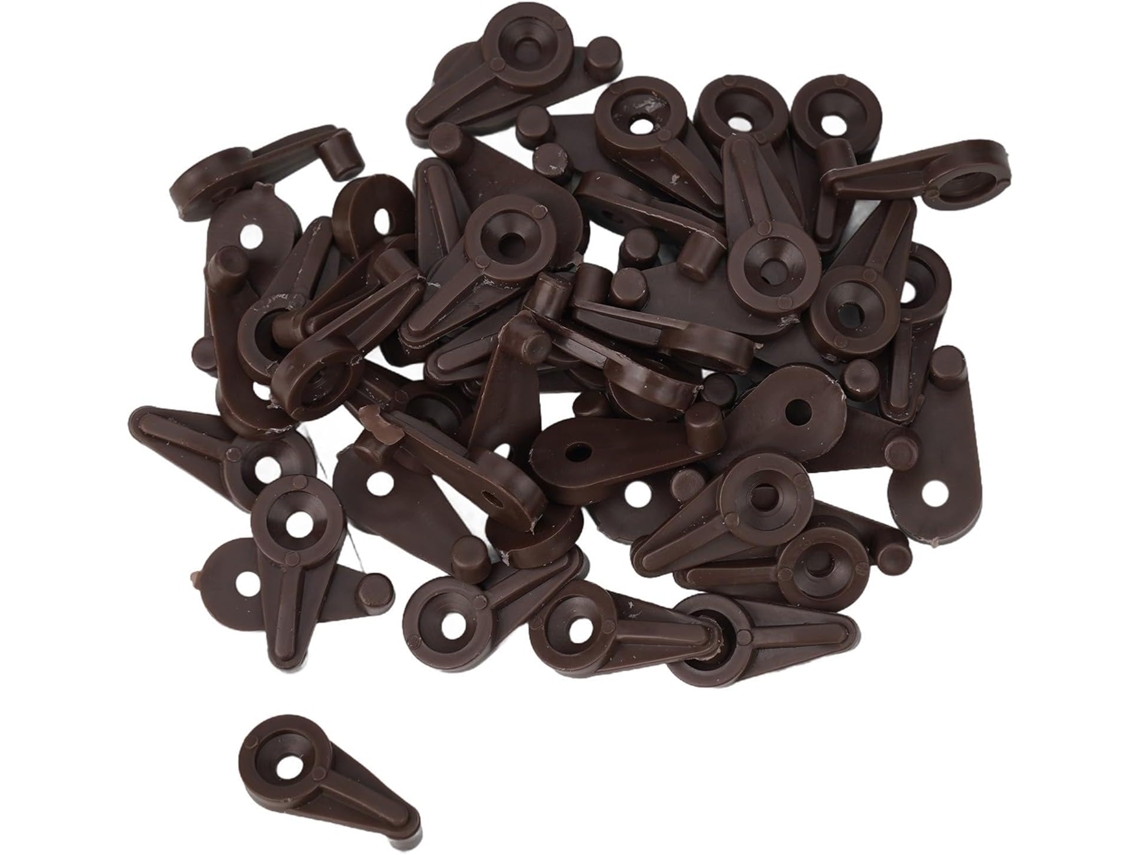 Kit Com 50 Grampos De Fixação Para Portas Vidro, 4 Mm Parafusos Metáli