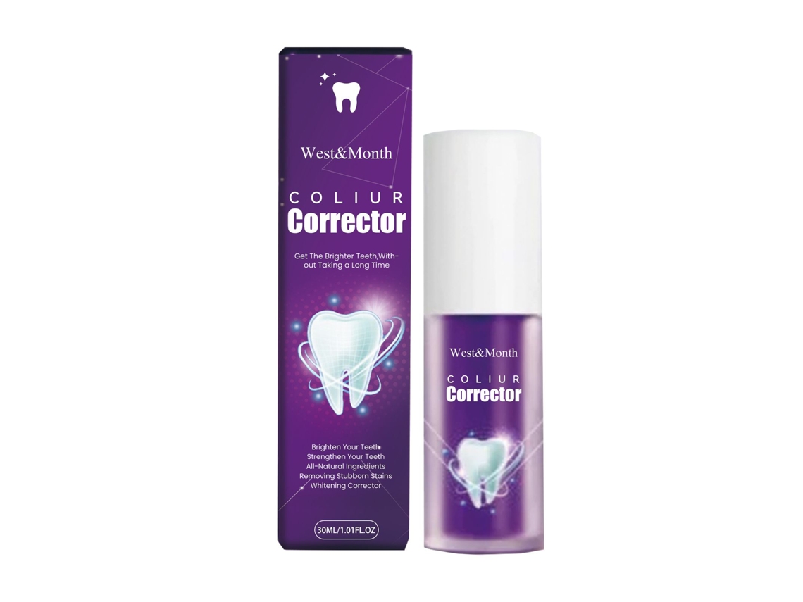 Pasta de Dentes Clareadora V34 Purple com Proteção e Branqueamento Dental LAXISCREED