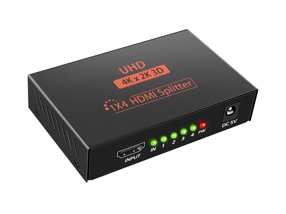 Adaptador Divisor Hdmi 1 Em 2 Saída 3d 4k 1080p Hdmi1212-y9 Preto*