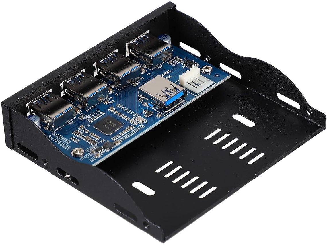 Painel Frontal Usb Multifuncional Para Compartimento De Disquete De 3,5".