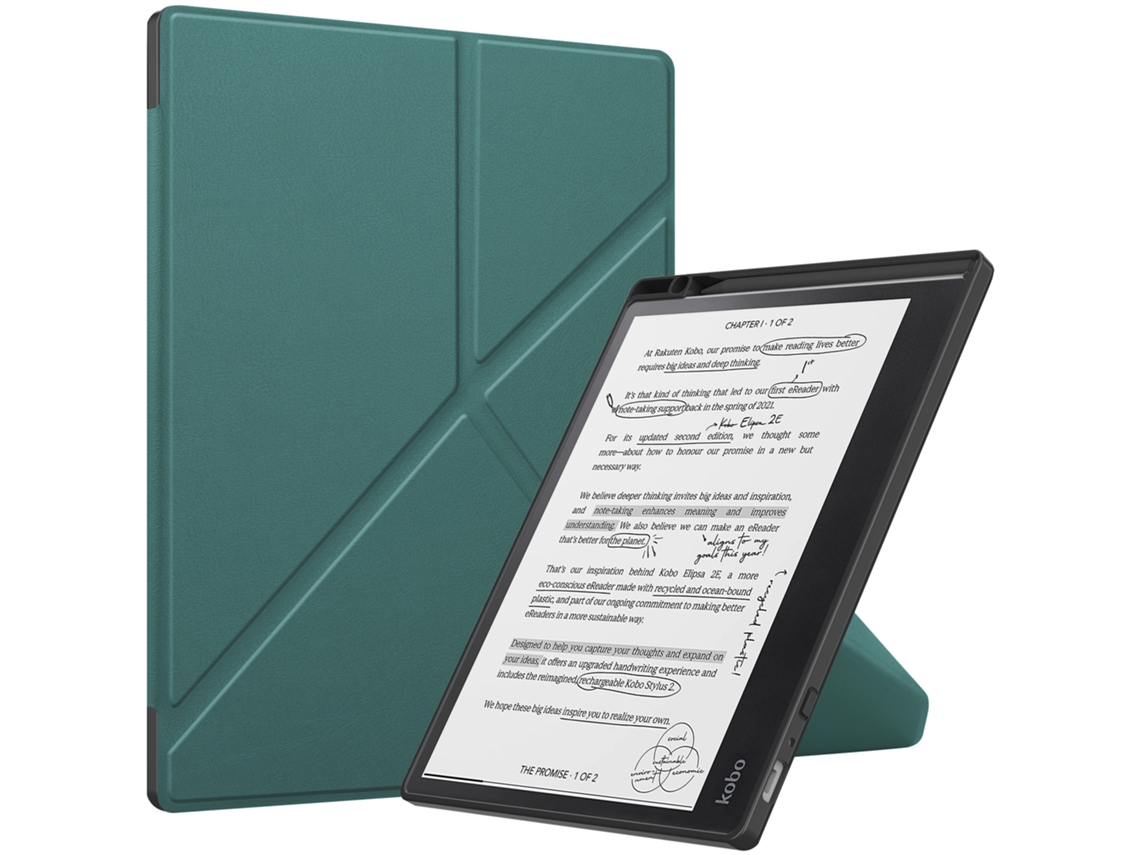 Capa Para Kobo Elipsa 2e 10.3 Polegada Verde Escuro