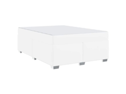 Conjunto 1 Cama Box Vidaxl Branco Tecido (140 X 200 Cm)