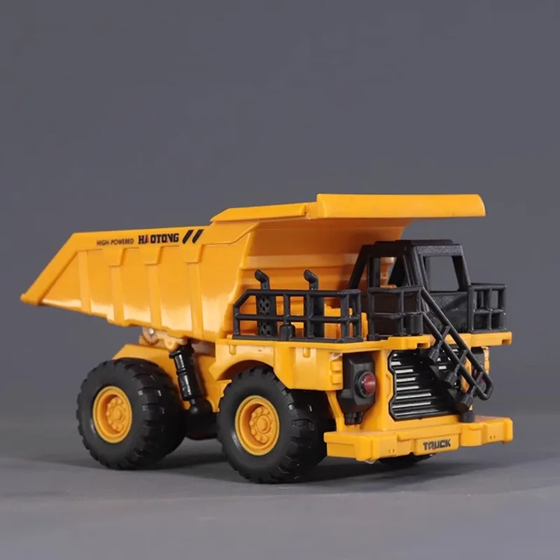 (amarelo) Modelo De Caminhão Betoneira De Mineração Em Liga Metálica Na Escala 1:60, Modelo De Veículo De Transporte De Engenharia