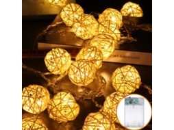 Cordão De Luzes, Em Vime, 20 Leds, Para Festas, Casamentos, Janelas, Árvores E Composição Sazonal