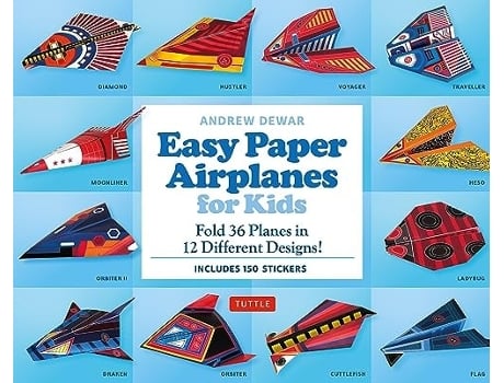 Livro Easy Paper Airplanes for Kids Kit de Andrew Dewar (Inglês)