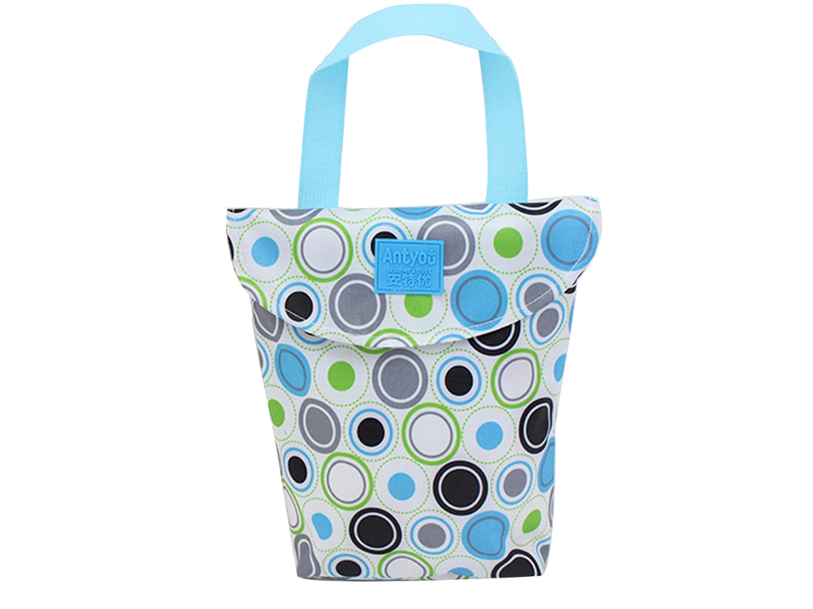 Primerox bolsa Organizadora para Fraldas Bebê Portátil Suspensa À Prova D'água para Viagem Círculo Azul