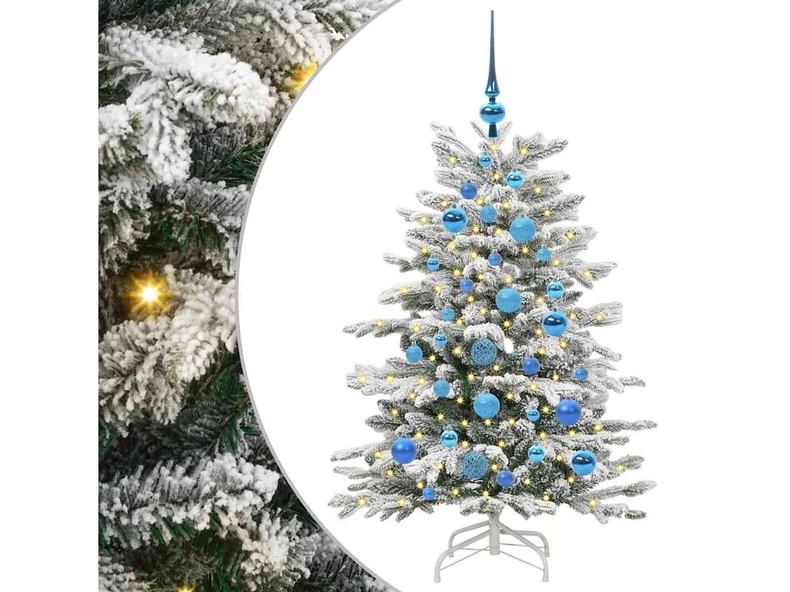 Conjunto 1 Árvore De Natal Artificial Vidaxl Branco Polietileno (120 Cm)