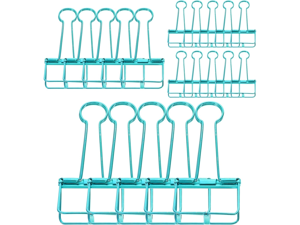 Amosfun 20 Clips de Papel Multifuncionais Grandes em Aço Inoxidável para Mesa e Escola, Pacote Versátil com 20 Unidades