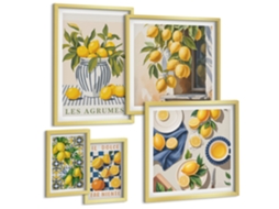 Conjunto De Pinturas Decorações Cítricas Provençais Espelharte (5 Peças)