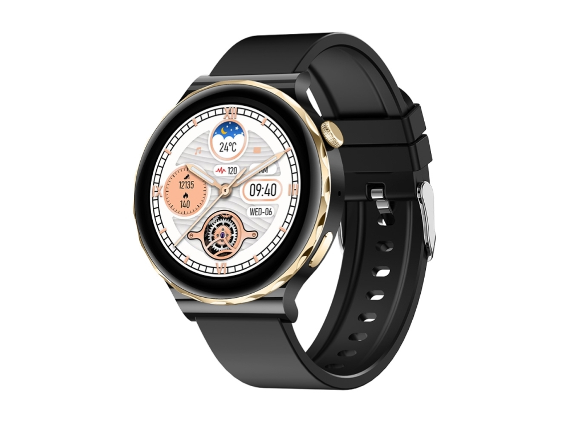 (preto) Smartwatch Esportivo De Modo Duplo De 1,28 Polegadas.
