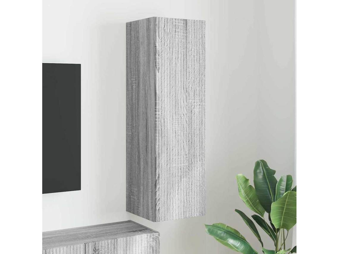 Vidaxl Armário De Tv De Parede 30 X 31 X 100 Cm Cinza Sonoma