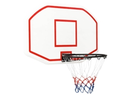 Vidaxl Tabela De Basquetebol 109x71x3 Cm Polietileno Branco