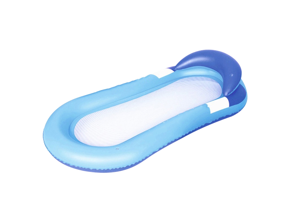 Boia Inflável Individual Para Piscina, Espreguiçadeira Flutuante, Brinquedo Aquático Para Homens E Mulheres, Azul.