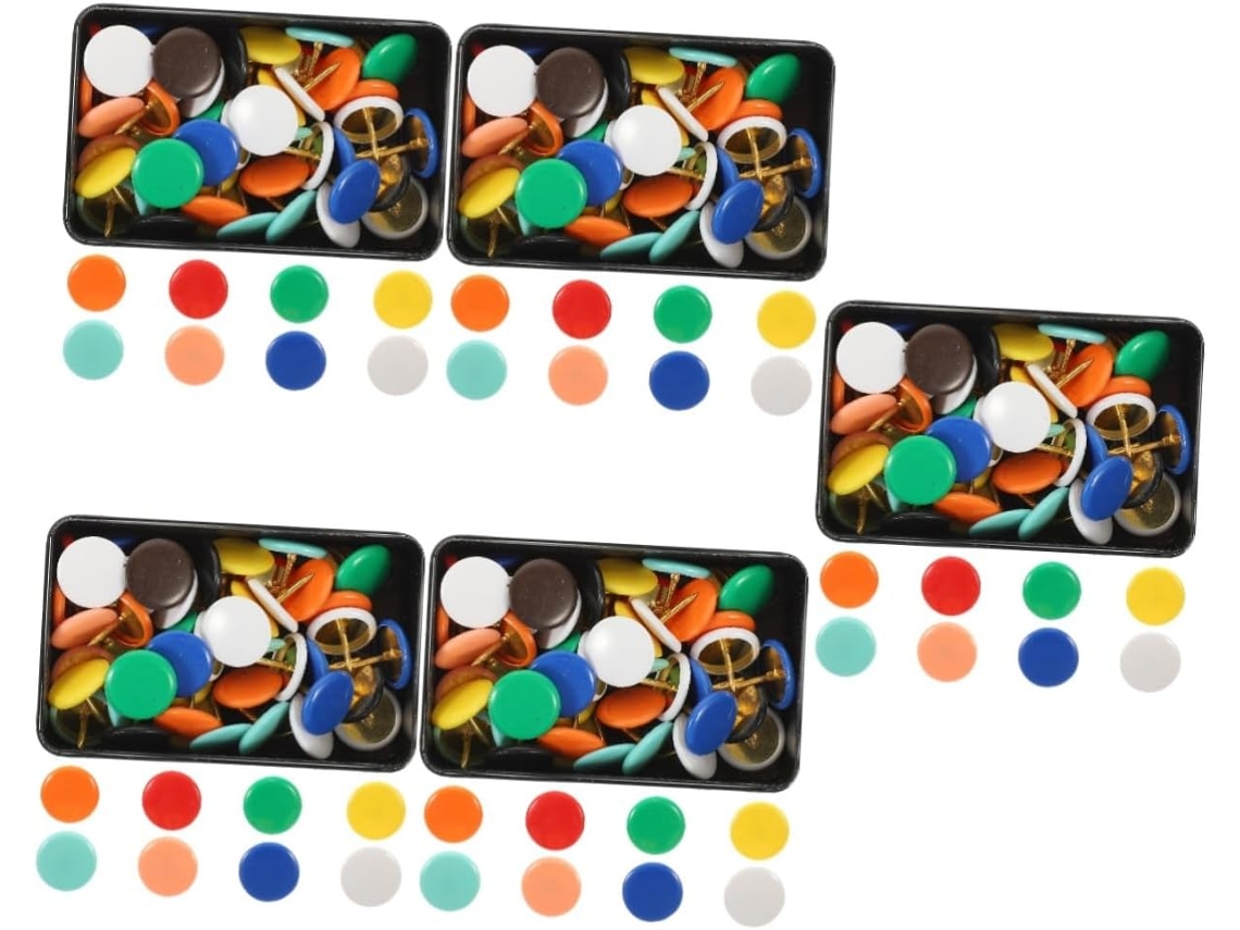 500 Alfinetes Reutilizáveis E Coloridos Para Escritório, Artesanato,