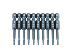 Conjunto de 10 brocas de segurança Star Safety T9 com encaixe hexagonal magnético de 1/4" (50 mm)