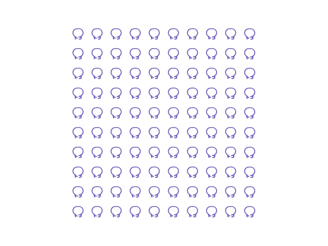 100 Anéis de Identificação para Patas de Pombos com 8mm, Plástico Roxo, Acessórios para Pombos | S/MARCA