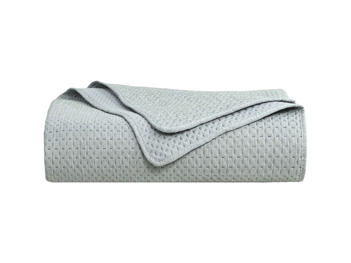 Colcha Jaquard 240x160cm Cinza Melange Kasa