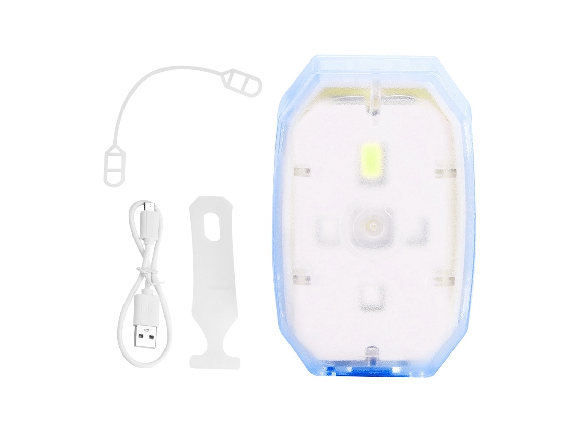 2026 luz Led Recargável Usb Leve para Corrida e Ciclismo Ao Ar Livre, Lâmpada de Segurança Noturna Azul