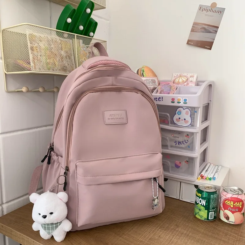 (878-rosa) Nova Mochila De Viagem Feminina, Elegante E Leve, Mochila Escolar Para Meninas, Mochila Moderna Para Laptop