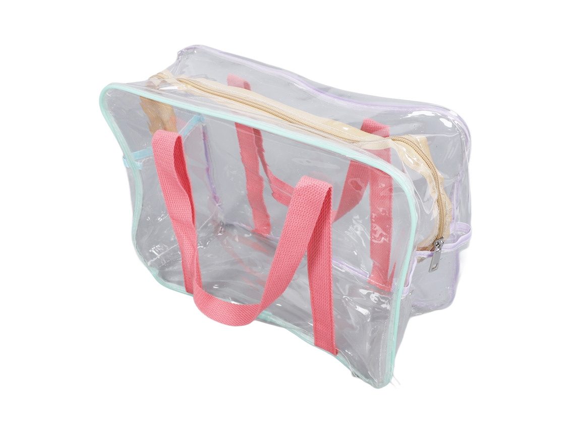 Bolsa de Maquiagem Transparente Pvc Portátil Viagem Diária