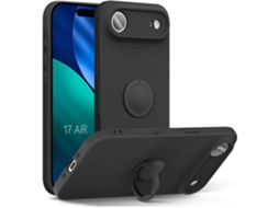 Capa Para Iphone Air, Proteção Líquida Em Silicone Com Função Antirriscos E Anel De Fixação - Preta