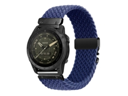 Bracelete Para Garmin (20mm) - Nylon Trançado - Fivela De Paraquedas - Liberação Rápida Azul