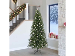 Vidaxl Árvore De Natal Artificial Com 300 Leds Verde 240 Cm Pe E Pvc