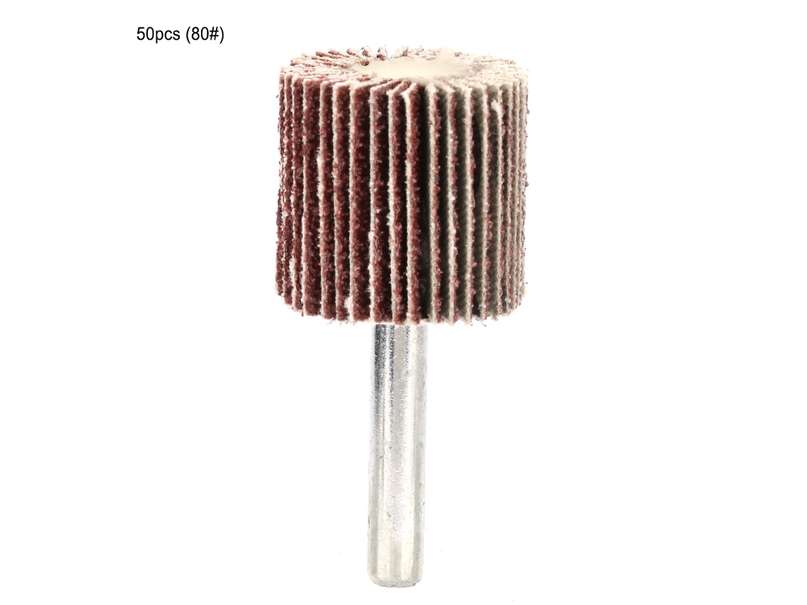 50 Pcs Disco De Lija De Aletas Para Lijado Y Pulido Con Mango 6mm 25*25*6mm (80)