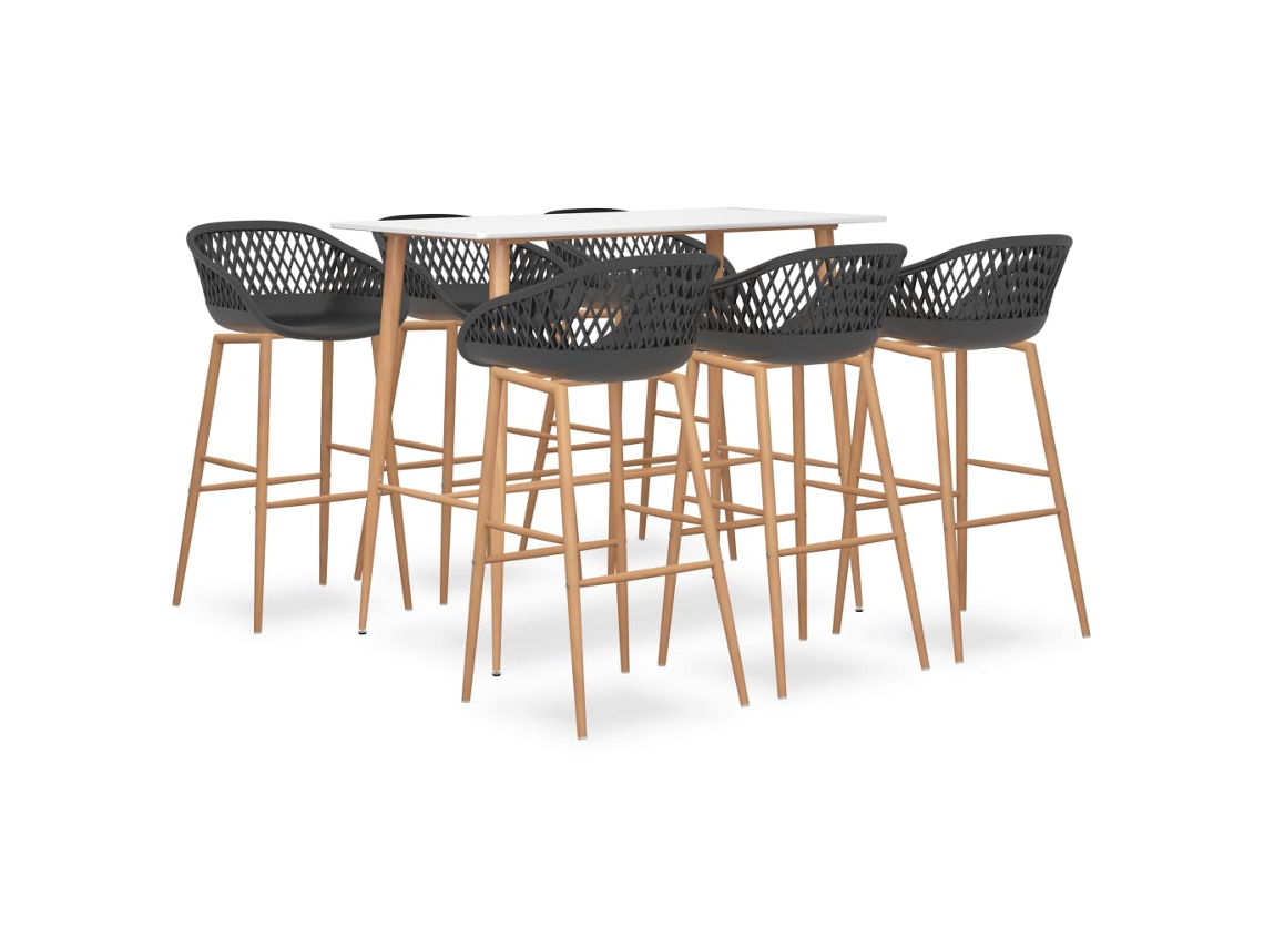 7 Pcs Conjunto de Bar Branco e Cinzento MAISON EXCLUSIVE
