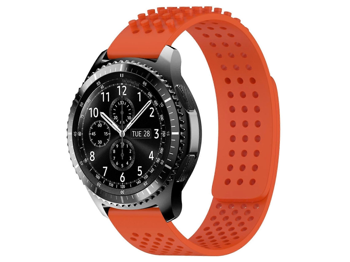 Pulseira De Silicone Respirável Com Furos De 22 Mm E Bolinhas 3d