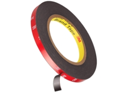 Fita Adesiva Dupla Face 3m Vhb 3m X 10mm Preta Resistente À Água e Alta Temperatura para Interiores e Exteriores
