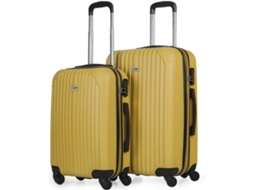 Conjunto 2 Malas ITACA ABS Rígida Amarelo (40 x 55 x 20 cm - 35/70/100 L)
