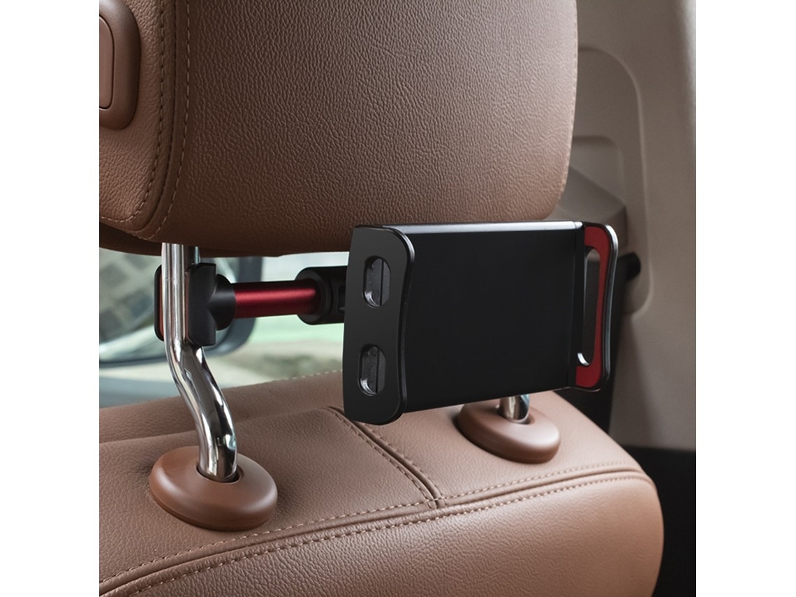 Suporte para encosto de cabeça de carro para tablets e celulares, de 4 a 10,5 polegadas.