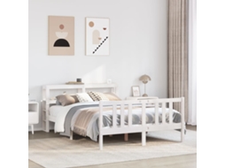 Estrutura De Cama C/ Cabeceira Sem Colchão 140x200 Cm Branco