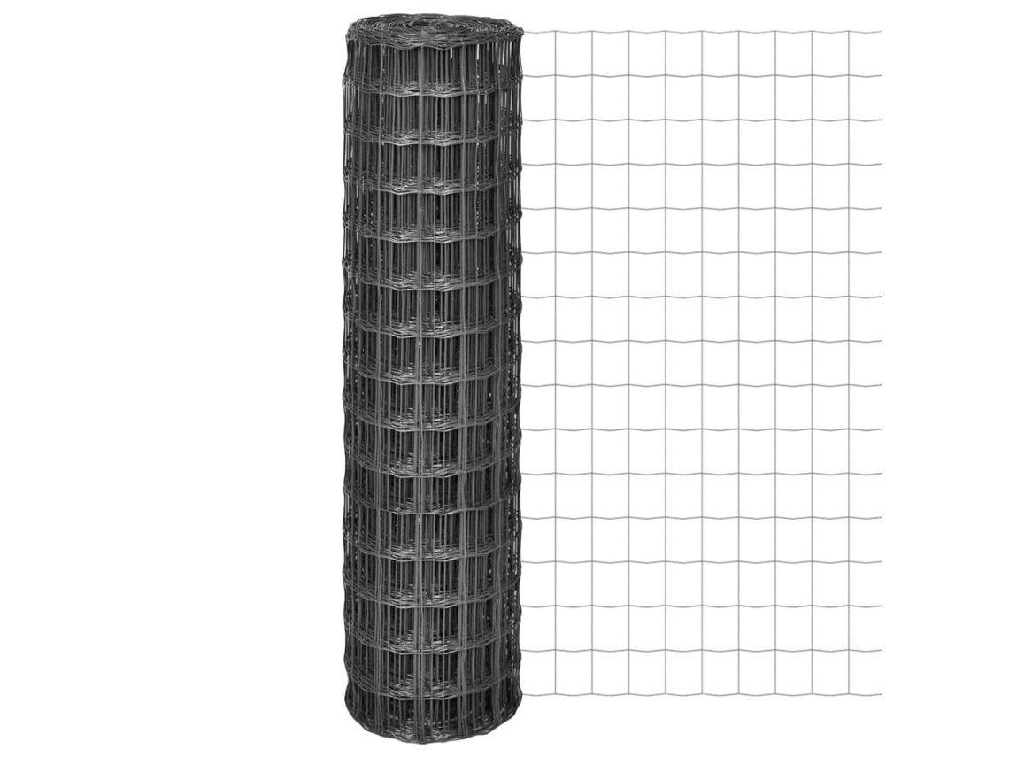 Vidaxl Cerca 10x1,5 M Aço Cinzento