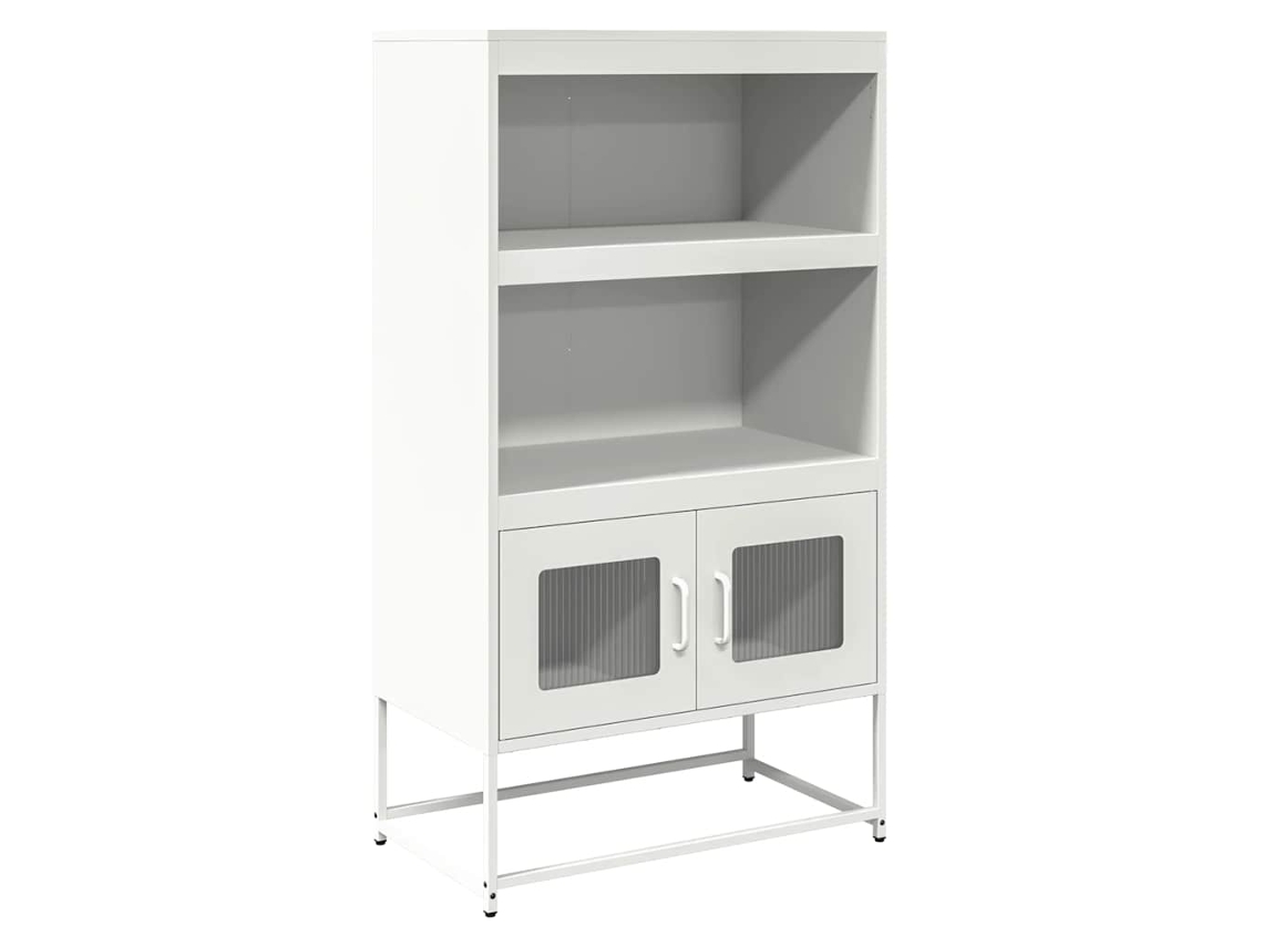 Aparador Alto 68x39x123 Cm Aço Branco MAISON EXCLUSIVE
