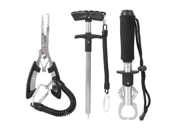 Conjunto de Ferramentas de Pesca com Alicate e Grip Aço Inox